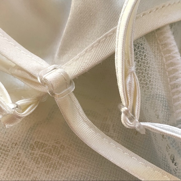 Morgan Taylor White & Blue Lace Sleepwear Slip | M - Picture 6 of 8